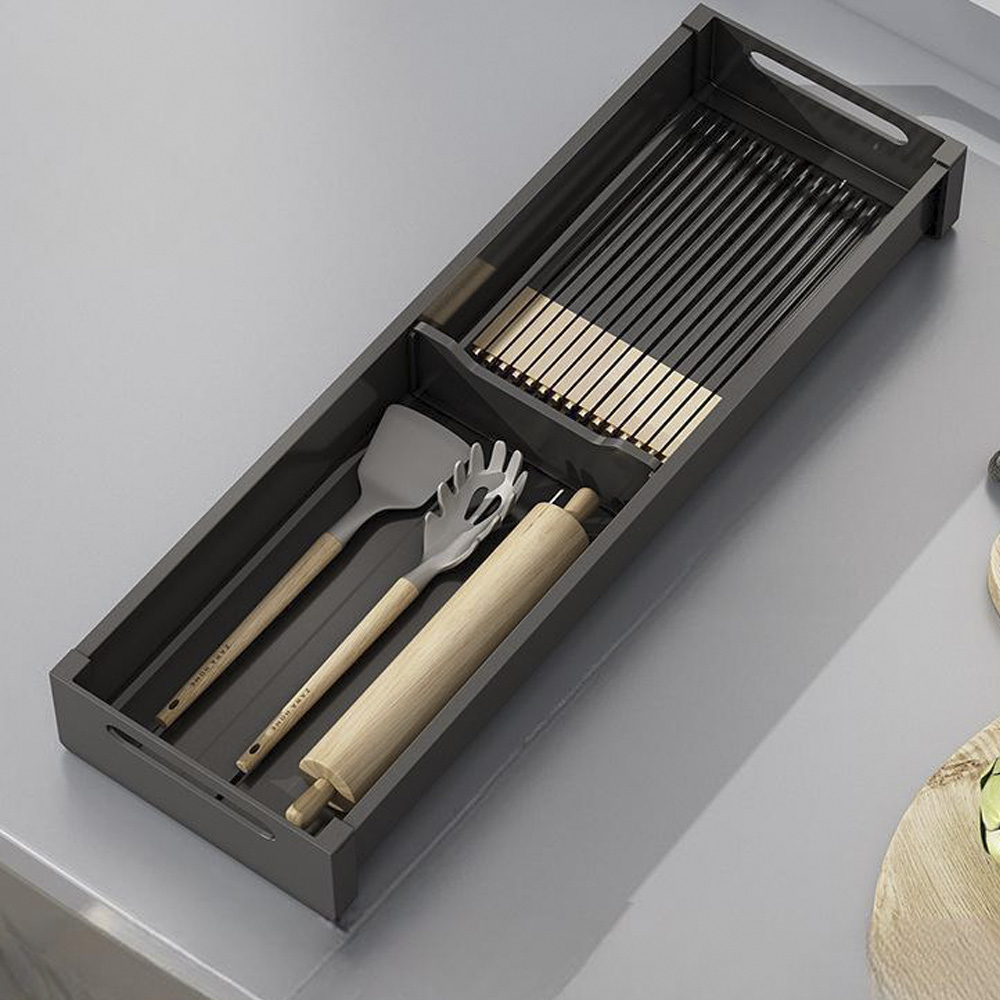 프리미엄 칸조절 수저정리함 일반형 41cm 수저보관함