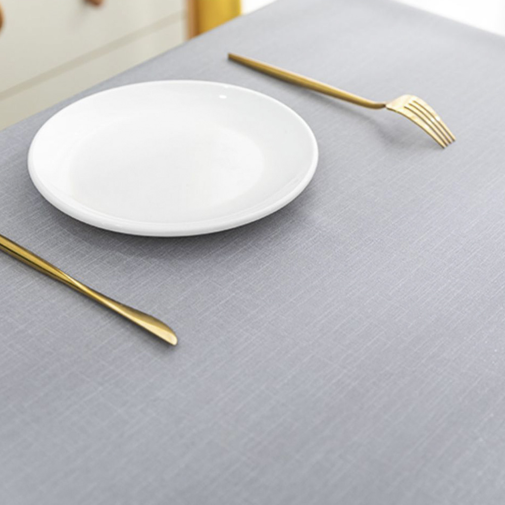 린넨패턴 방수식탁보 2인용 와이드 식탁커버 협탁보 방수 테이블보