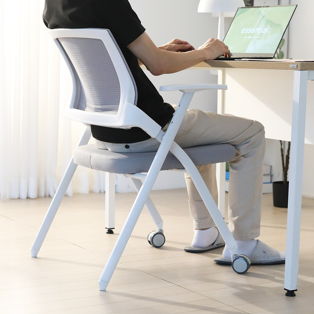 린백토리 포커스 LTY100S 학생 바퀴없는 허리 편한 공부 책상 사무실 회의실 접이식 메쉬 의자