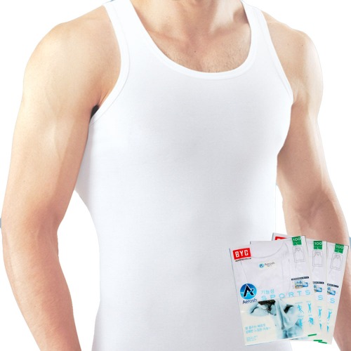 BYC 에어로쉬 남자런닝 3매 기능성 쿨속옷