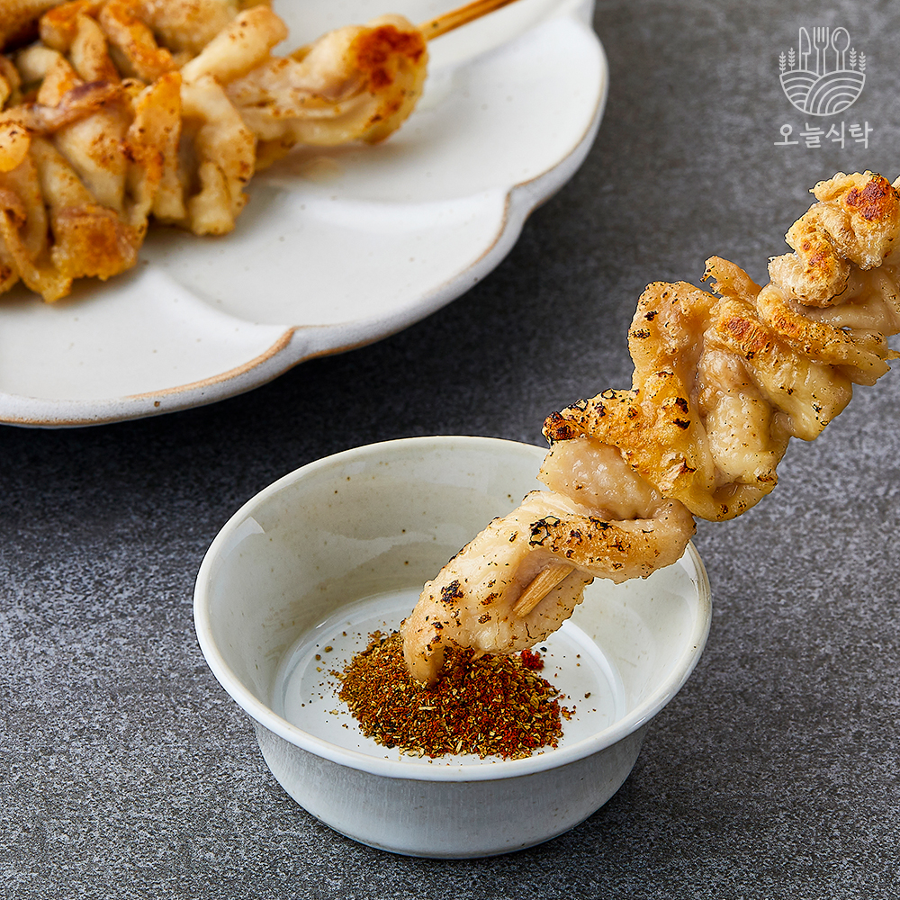 [오늘식탁 야키토리] 닭껍질 꼬치 175g, 1개 닭꼬치 캠핑음식 바베큐 - 상품 이미지