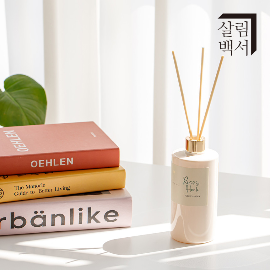 1+1 살림백서 대용량 디퓨저 라이스&허브 500ml 선물세트 아로마 실내 방향제 화장실 인테리어 대용량