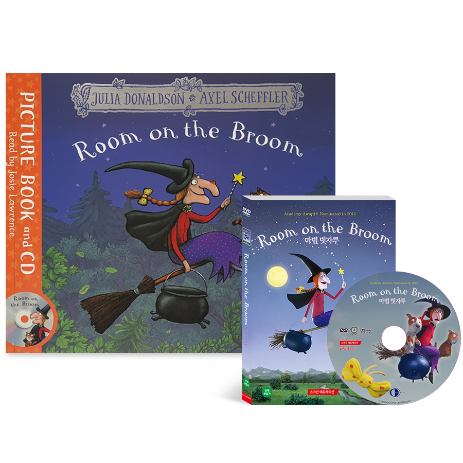 [Julia Donaldson] 줄리아 도널드슨 Room on the Broom 마법 빗자루 BOOK with CD + DVD