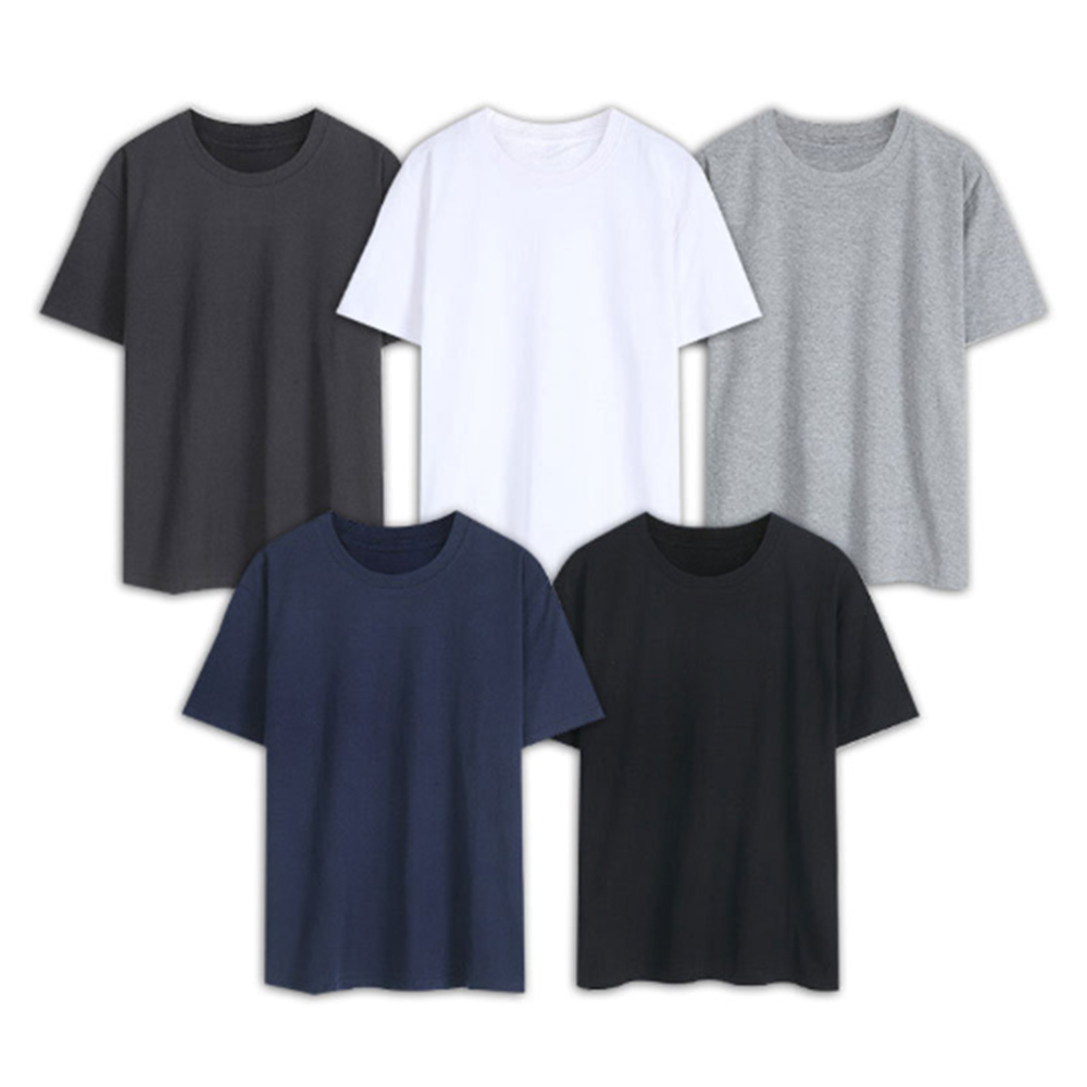 M-XXL 반팔 티셔츠 빅사이즈 여성 무지 기본 여자 티 학생 단체 흰티 교복 면티 이미지 1