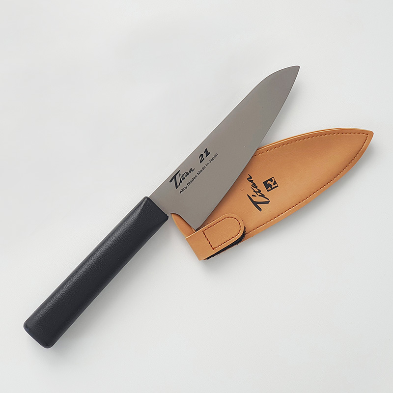[포에버] 일본 티타늄 칼 캠핑 과도 13cm (가죽 커버) 이미지 7
