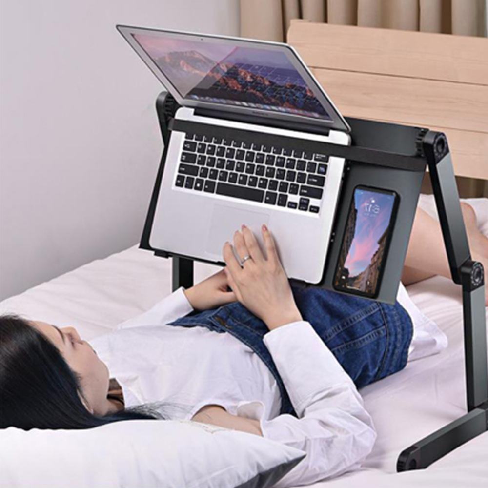 누워서 노트북 거치대 침대 받침대 각도 조절 공부 접이식 휴대용 자취 필수품 받침 하기 - 상품 이미지