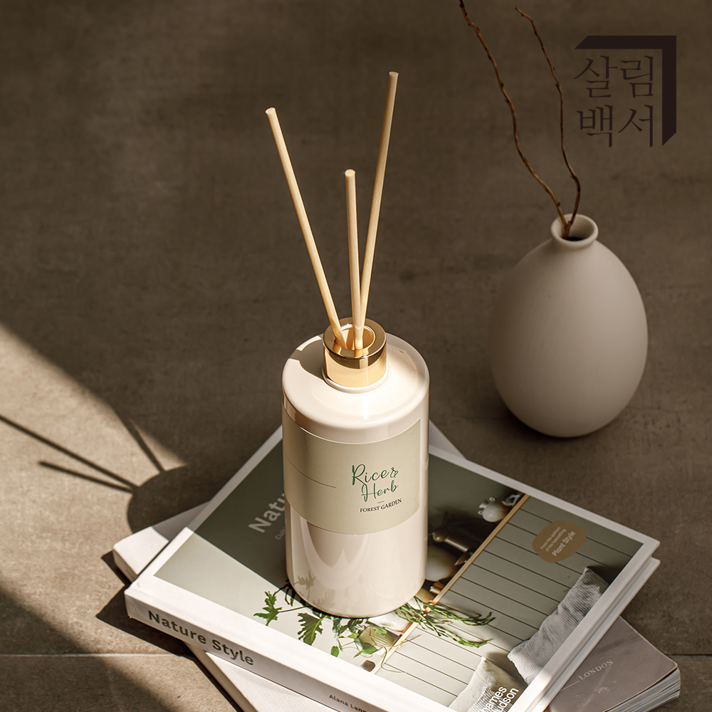 1+1 살림백서 대용량 디퓨저 500ml 선물세트 아로마 실내 방향제 포레스트가든 화장실