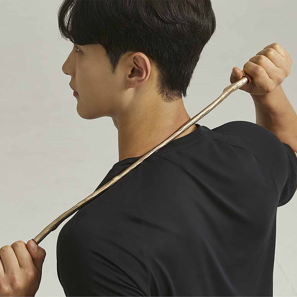 놋향 방짜유기 62cm 바디 롱 괄사 승모근 종아리 다리 발 허리 등 경락 두피 마사지 스틱 마사지기 림프순환