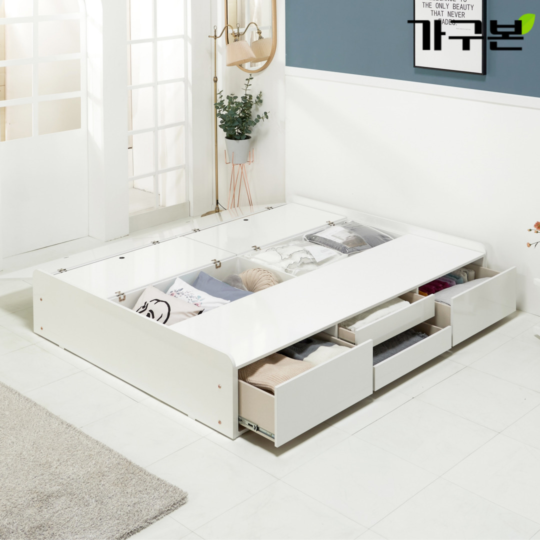 퀸 낮은침대프레임 헤드없는침대 신혼부부