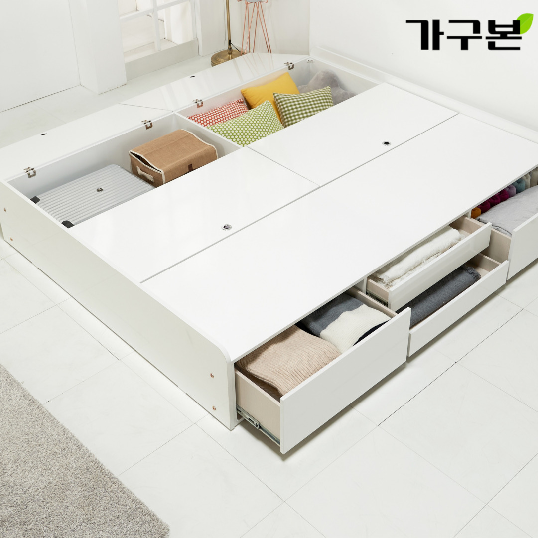 퀸 낮은침대프레임 헤드없는침대 신혼부부