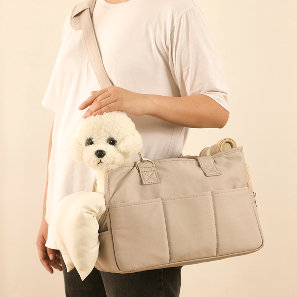 강아지 슬링백 포대기 고양이 이동장 애견 캐리어 기내용 산책가방 S 이미지 4