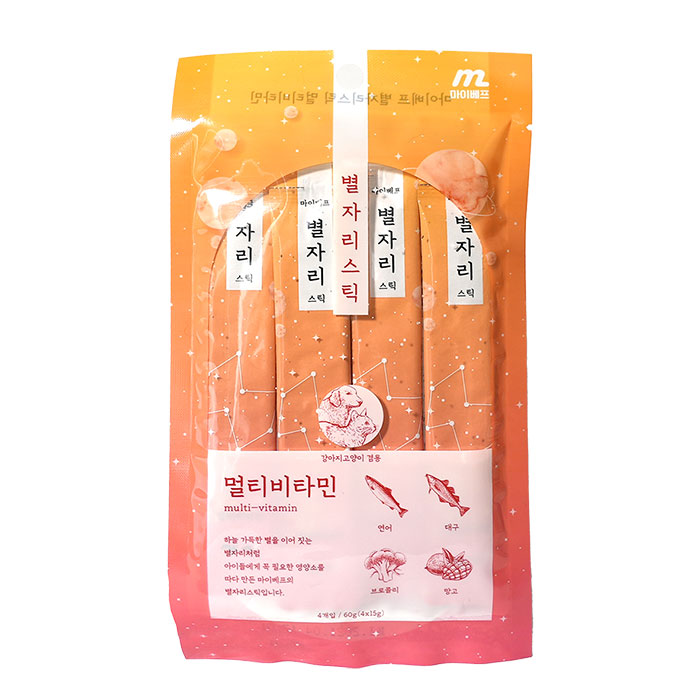 마이베프 별자리스틱 15g x 4P 멀티비타민 고양이간식 - 메인 이미지