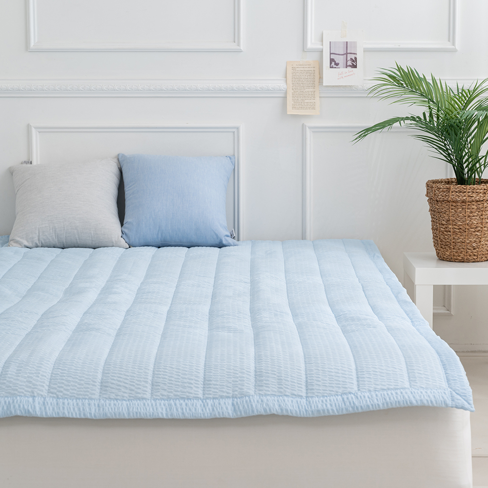 라누베 시어서커패드 슈퍼싱글 사계절 침대패드 SS 고정밴드