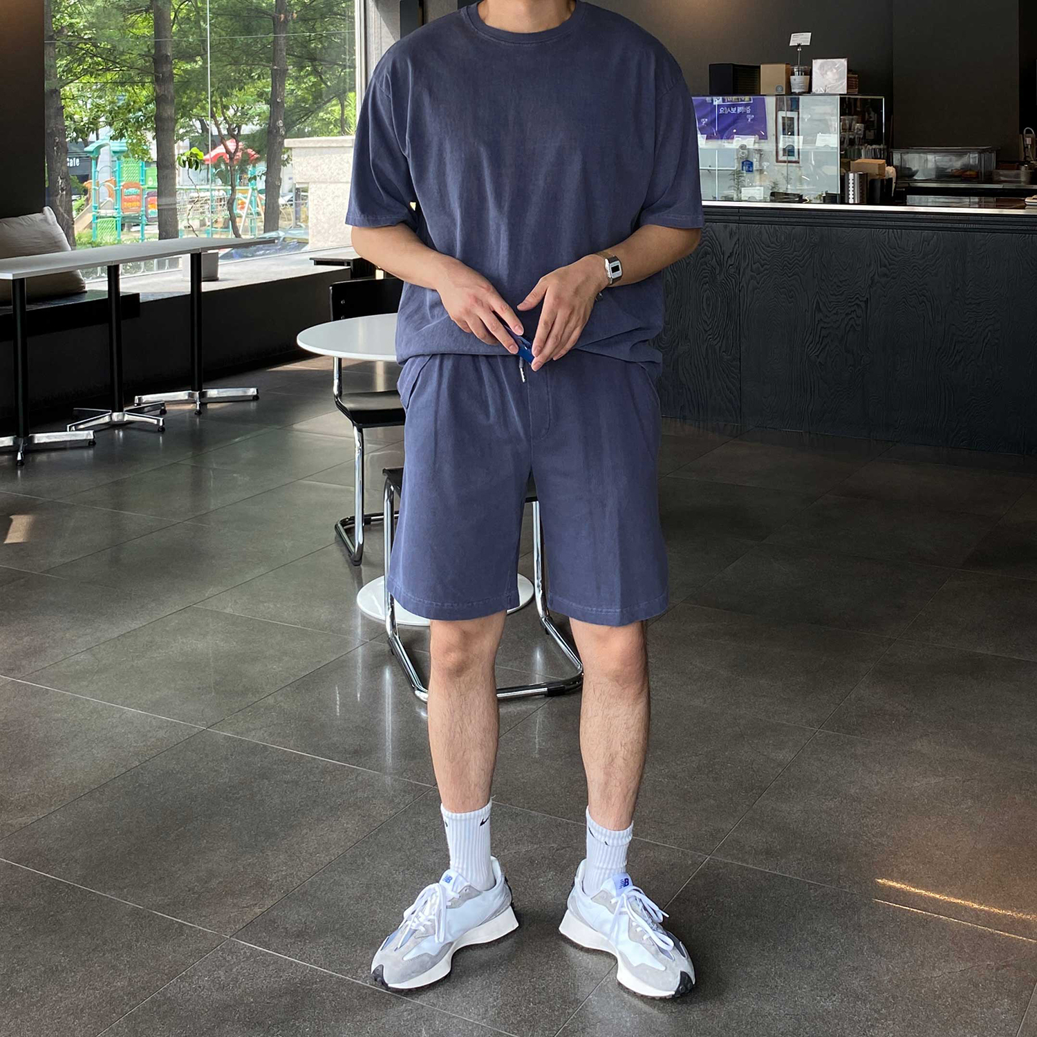 피그먼트세트 남자트레이닝셋업 남성여름트레이닝세트 이미지 3