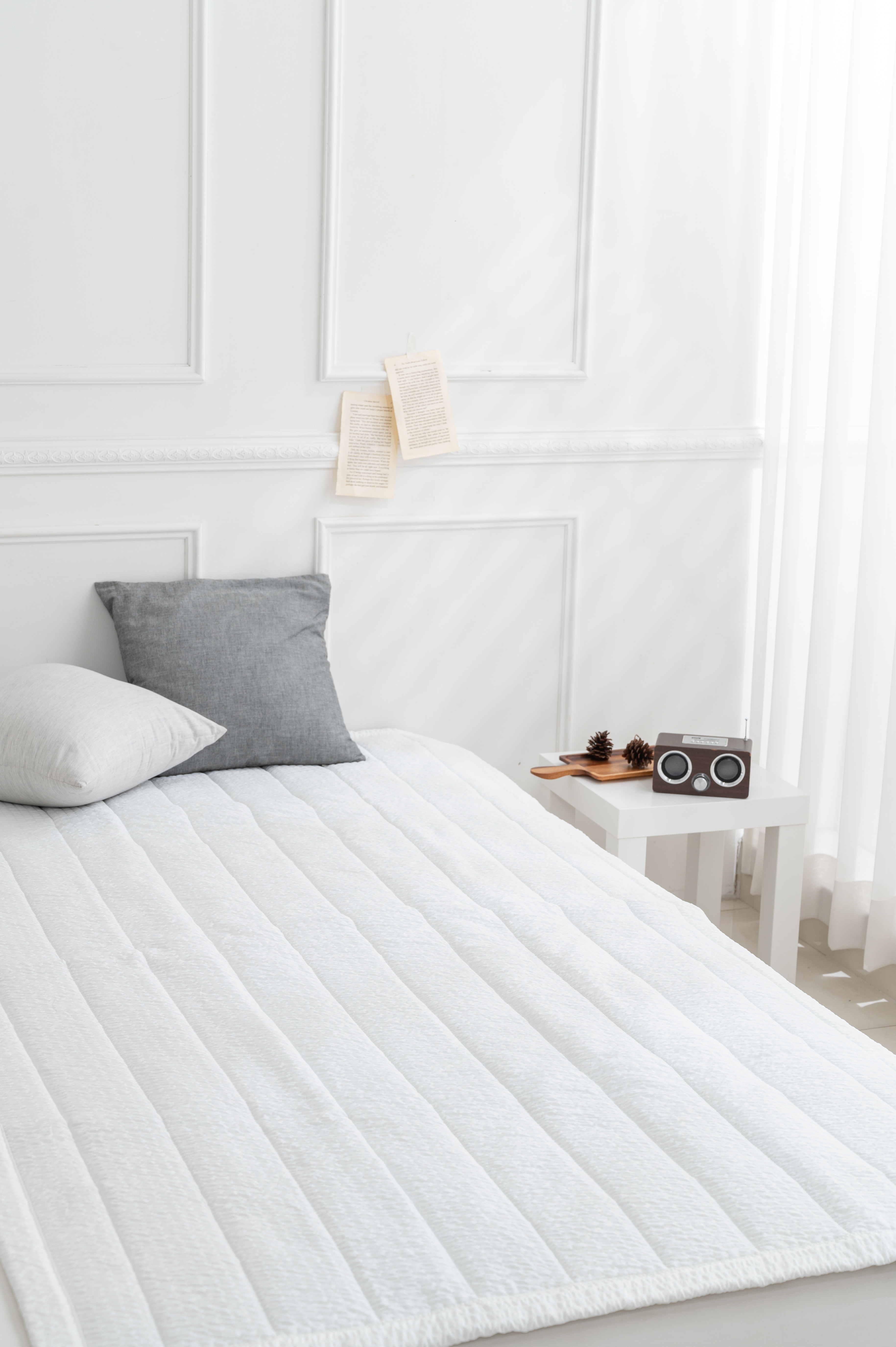 라누베 시어서커패드 슈퍼싱글 사계절 침대패드 SS 고정밴드