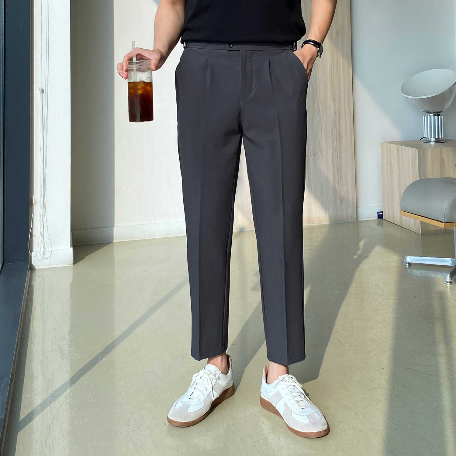 구르카팬츠 9부슬랙스 구르카슬랙스 배정남바지 - 상품 이미지