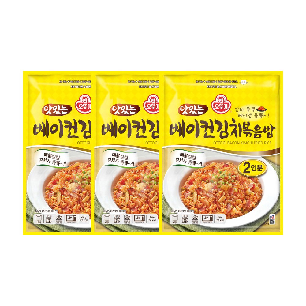 오뚜기 맛있는 베이컨김치볶음밥 450g 3개 - 메인 이미지