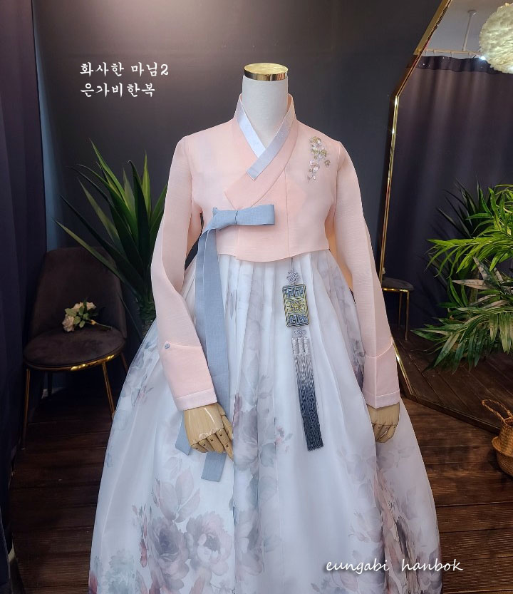한복대여 은가비한복 화사한마님2 웨딩 결혼식 여자 하객 혼주 가족 - 상세 이미지 2