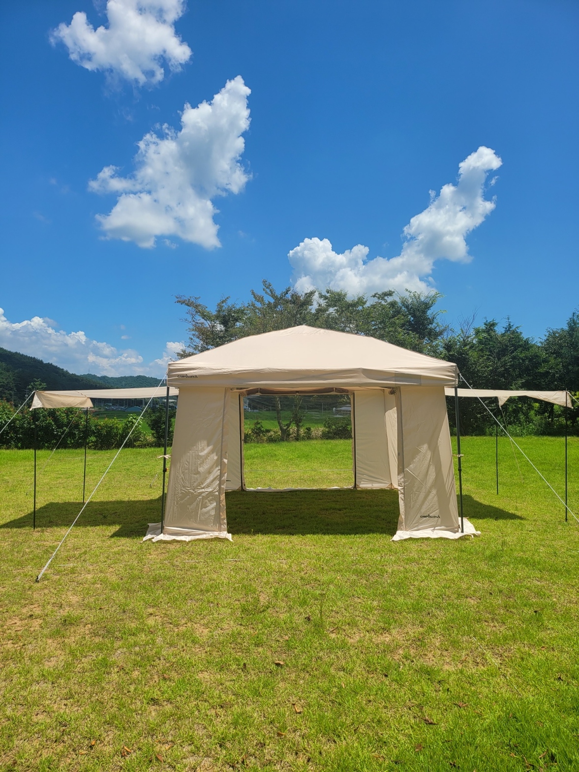 가제보 365 캐노피천막 (4면월X) 행사용 접이식 캐노피 테라스 365x365cm