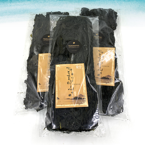 무염장 쫄쫄이 진도 미역 해풍건조 산모 소각 미역 180g x 3 - 상품 이미지