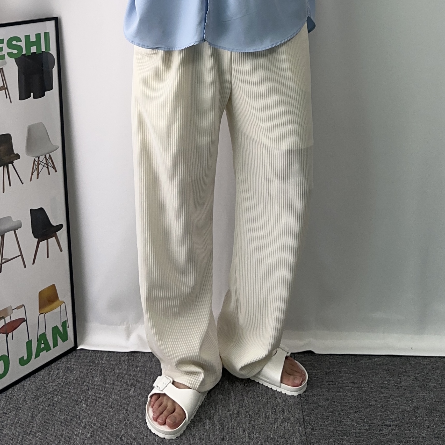 남자플리츠팬츠 남자주름바지 구김없는바지 - 상세 이미지 2