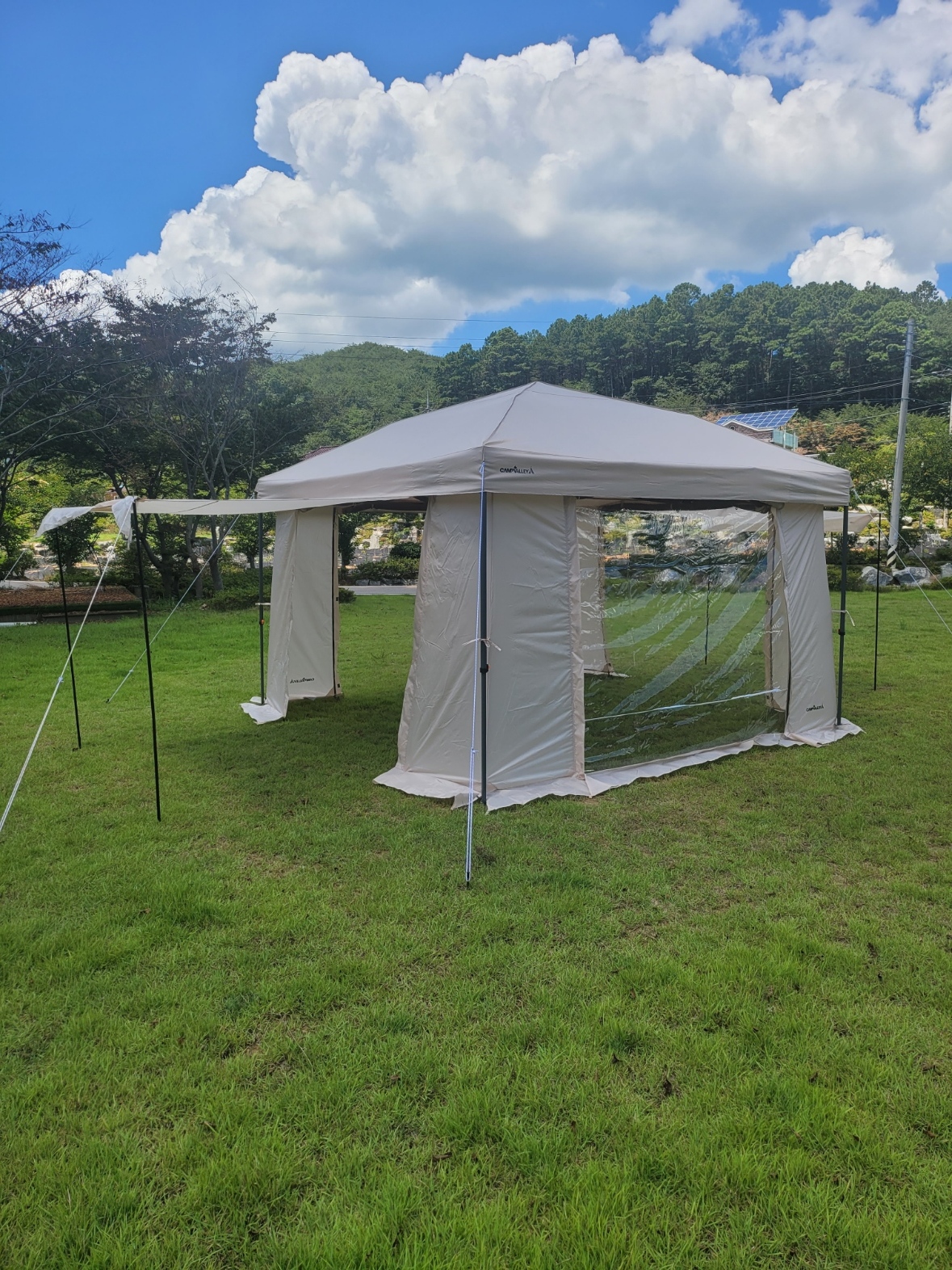 가제보 365 캐노피천막 (4면월X) 행사용 접이식 캐노피 테라스 365x365cm