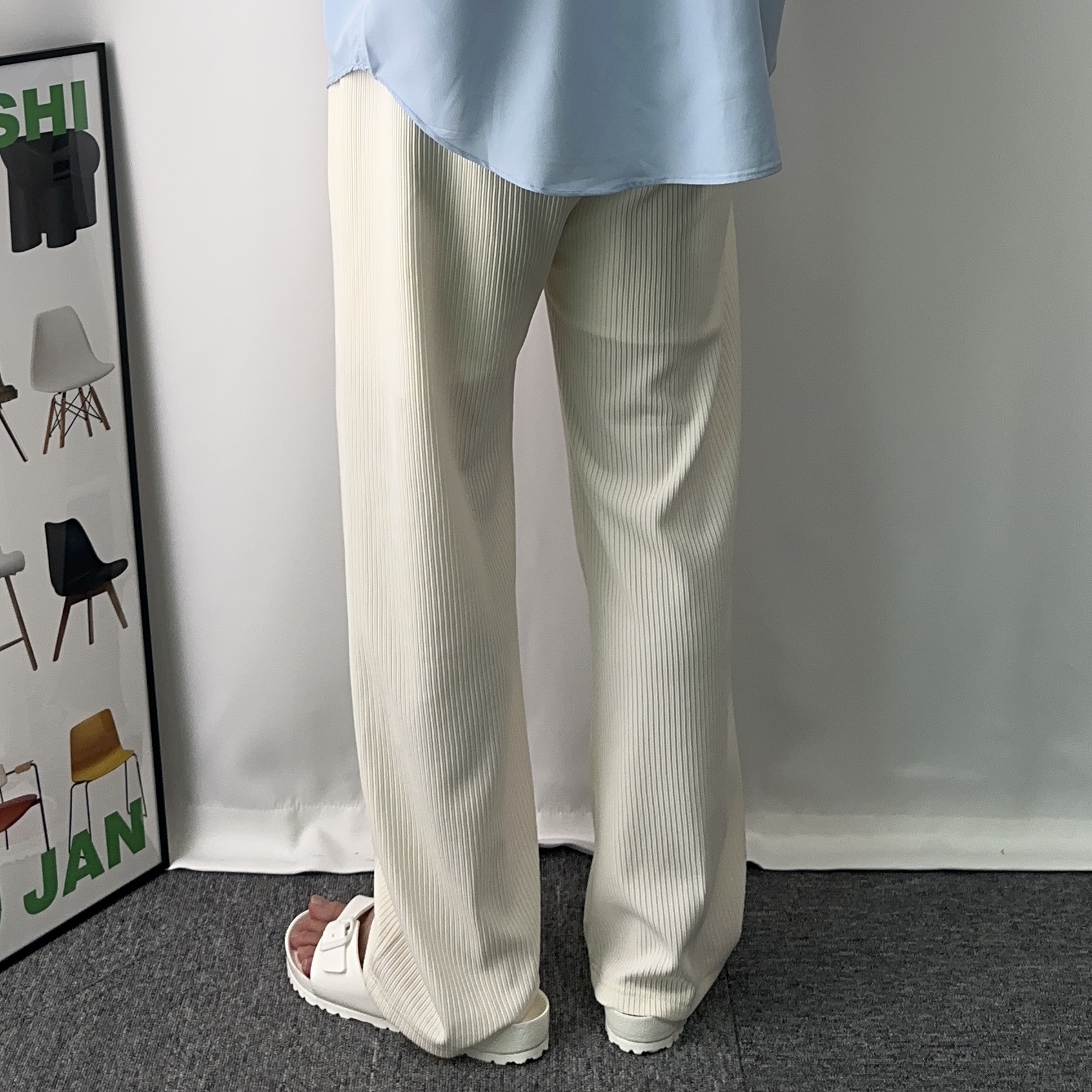 남자플리츠팬츠 남자주름바지 구김없는바지 - 상세 이미지 4