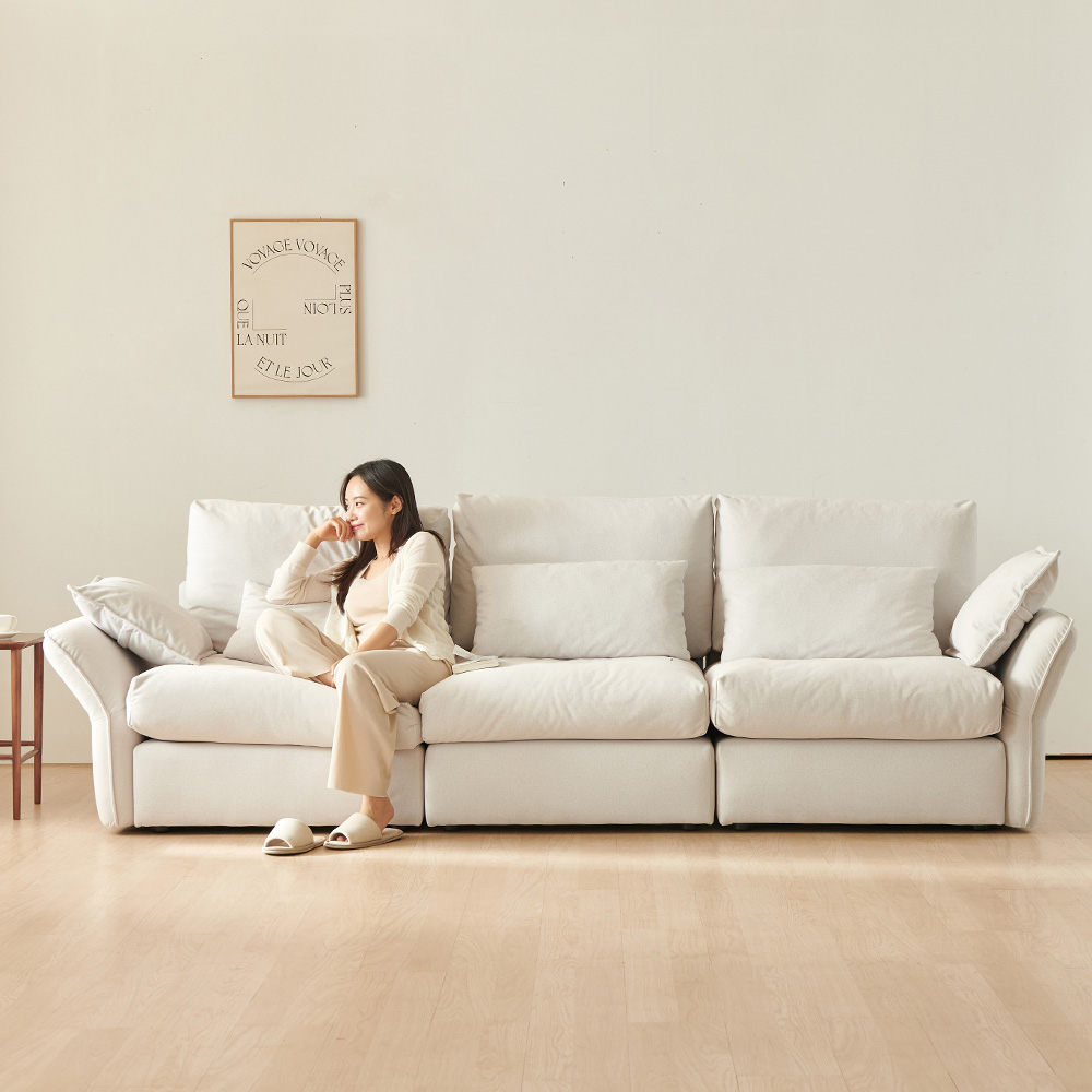 이노센트 하늘 구스 아쿠아 패브릭 모듈형 4인용 소파 i104010