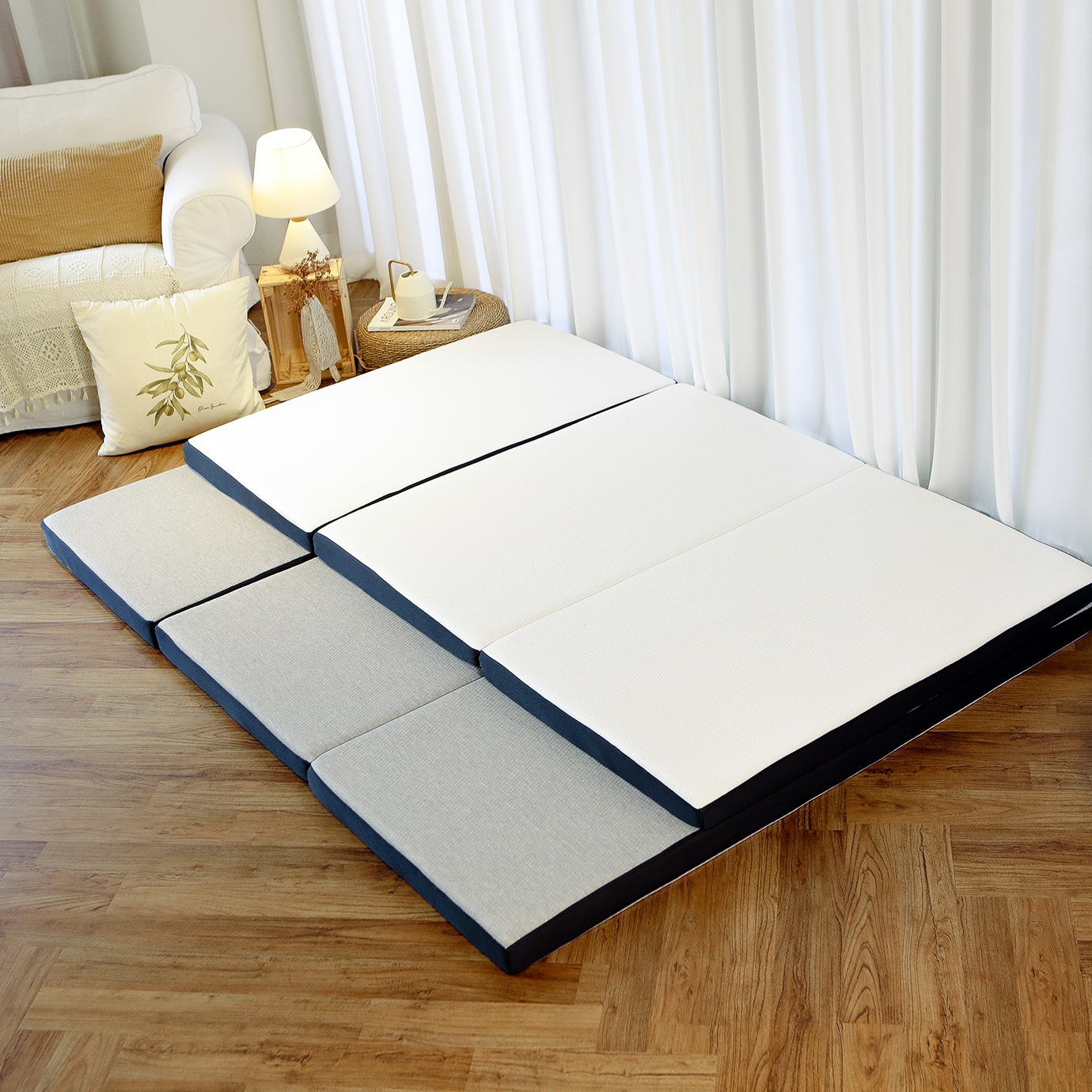 에어코일 매트리스 접는 손님용 토퍼 원룸 흙침대 토퍼 패밀리 SS