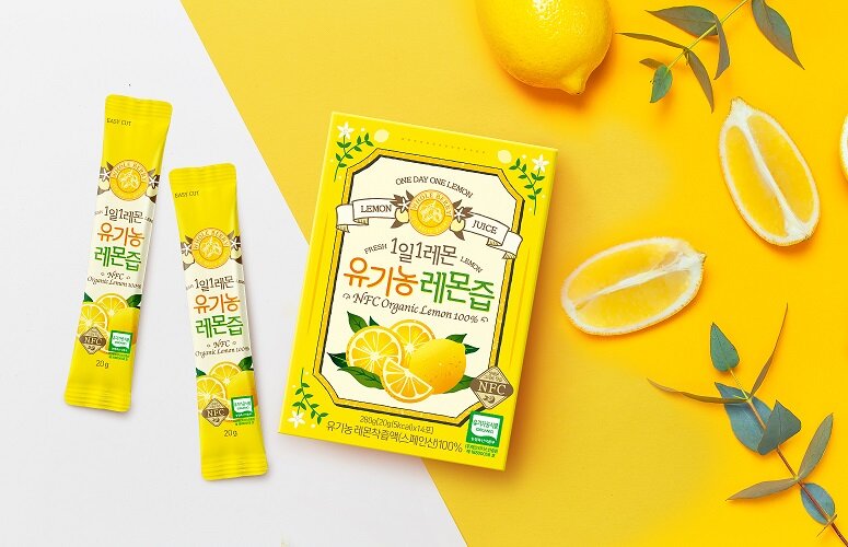 [홀베리12박스]1일1레몬 리얼착즙 레몬즙 20g x 14포 x 12박스 (총 168포) - 상품 이미지