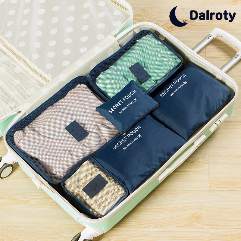 여행용파우치 캐리어 정리백 가방 짐싸기 6종세트