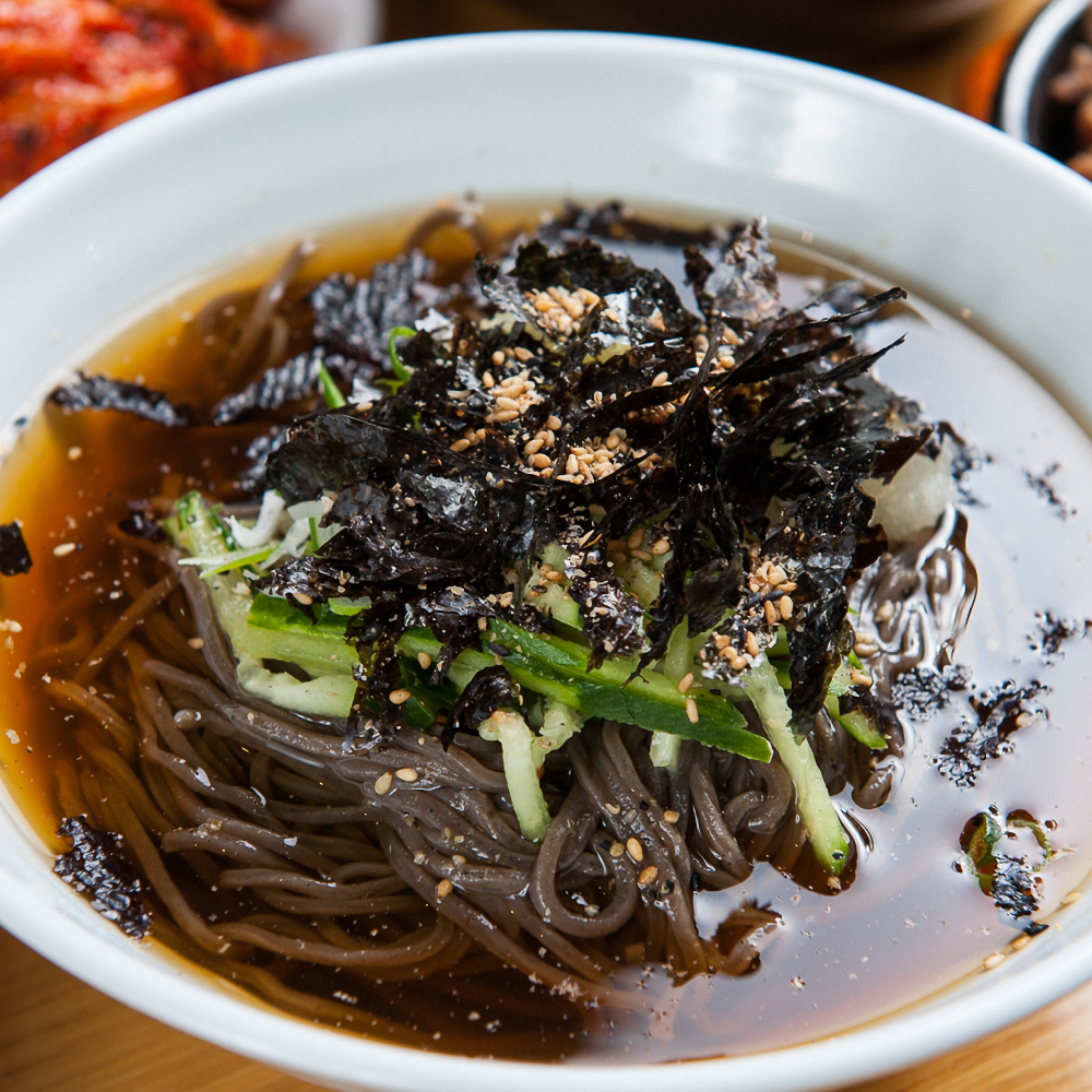 장인이 만든 생사리로 만든 여름철 메밀소바 세트