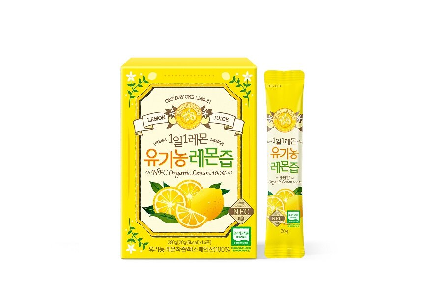 [홀베리12박스]1일1레몬 리얼착즙 레몬즙 20g x 14포 x 12박스 (총 168포) - 상세 이미지 3