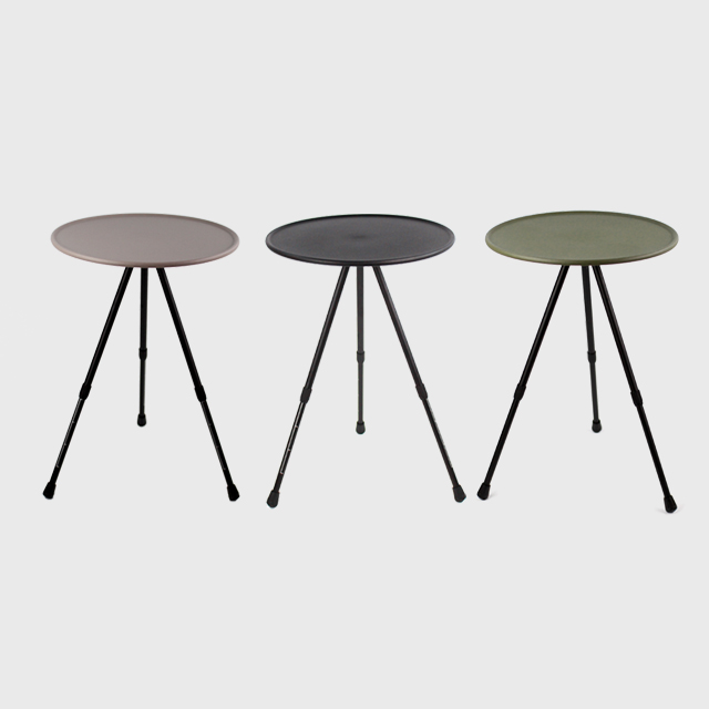 KOOLMAN 쿨맨 원형 사이드 경량 캠핑 테이블 블랙