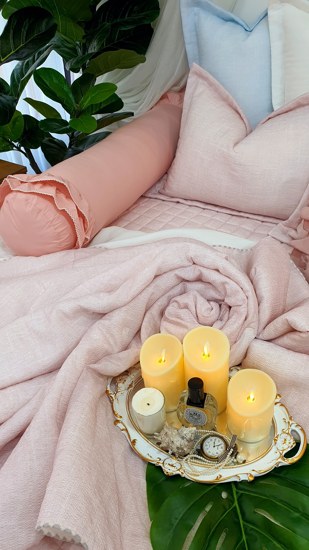 크림 시어서커 모달이불 알러지케어 여름이불 이미지 7