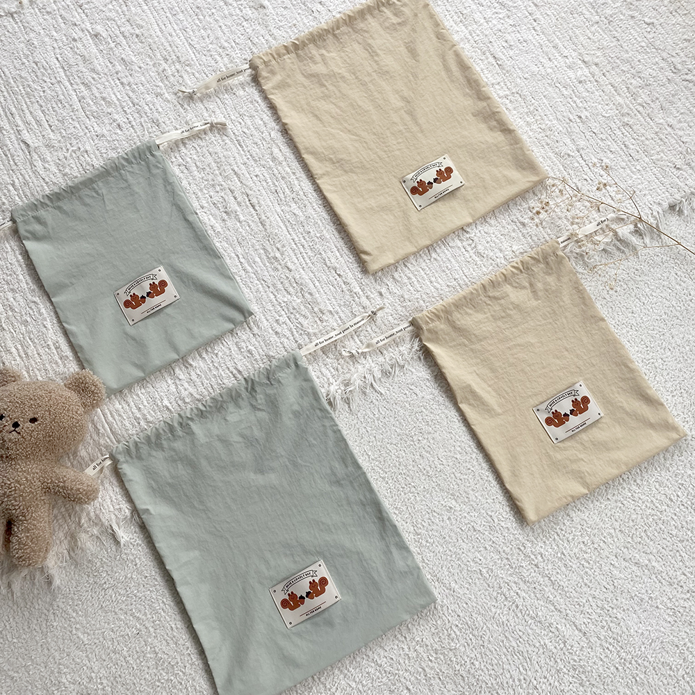 올포홈 소프트 다용도 파우치 스트링 방수 어린이집 여벌옷 준비물