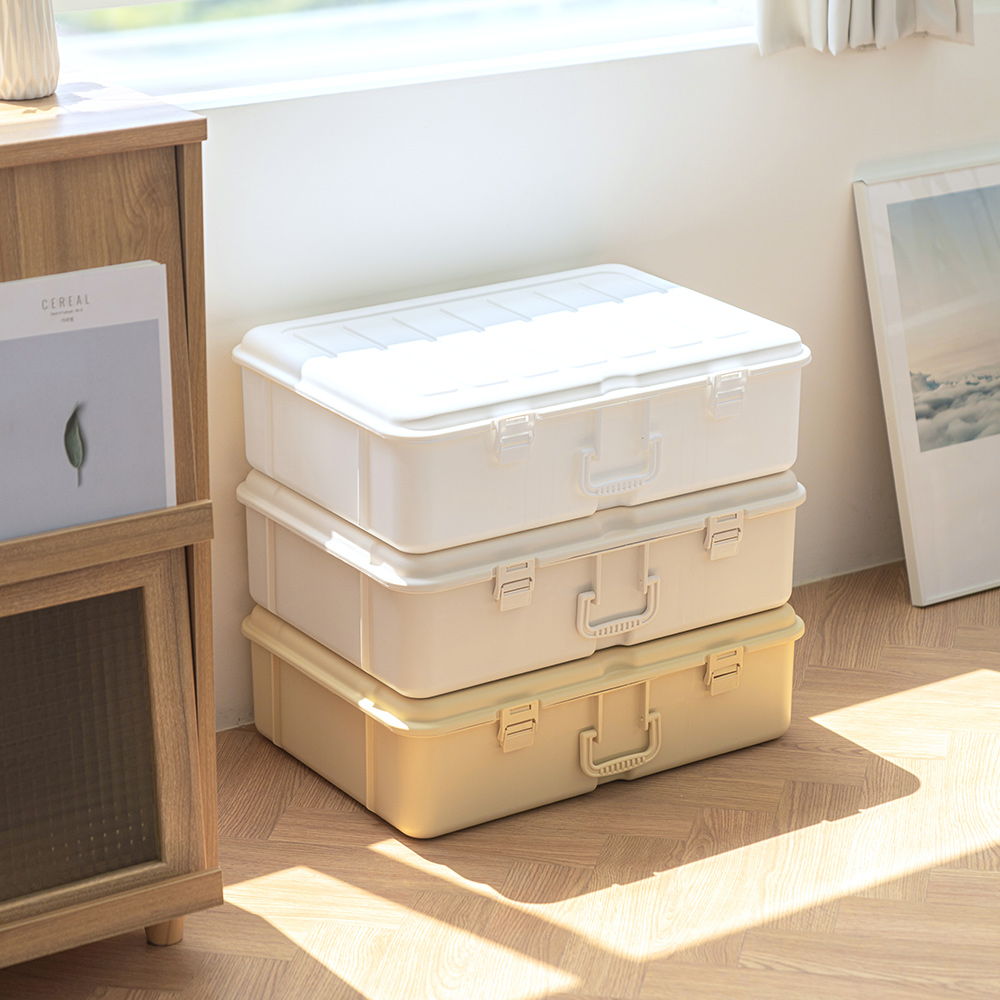 블랑 캐리어형 의류보관함 3개세트 언더베드 리빙박스