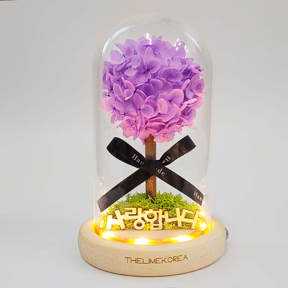 DIY 키트 보랏빛 LED 유리돔 무드등 만들기 재료 꽃 이미지 6
