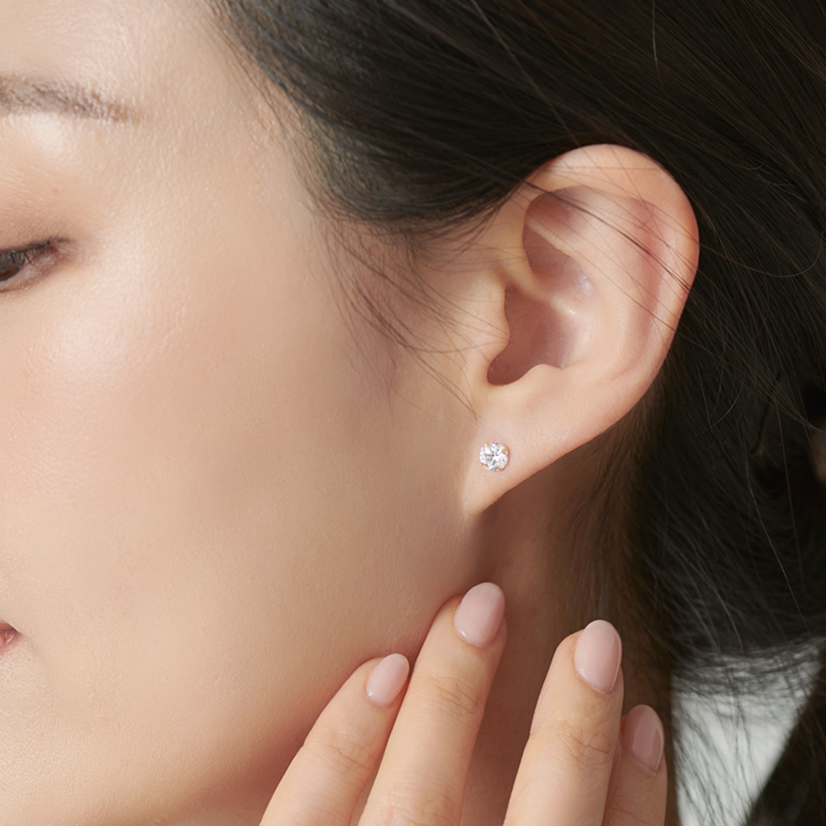14K 심플 데일리 큐빅 귀걸이 스와로브스키 3MM 4MM 5MM 6MM - 상세 이미지 3