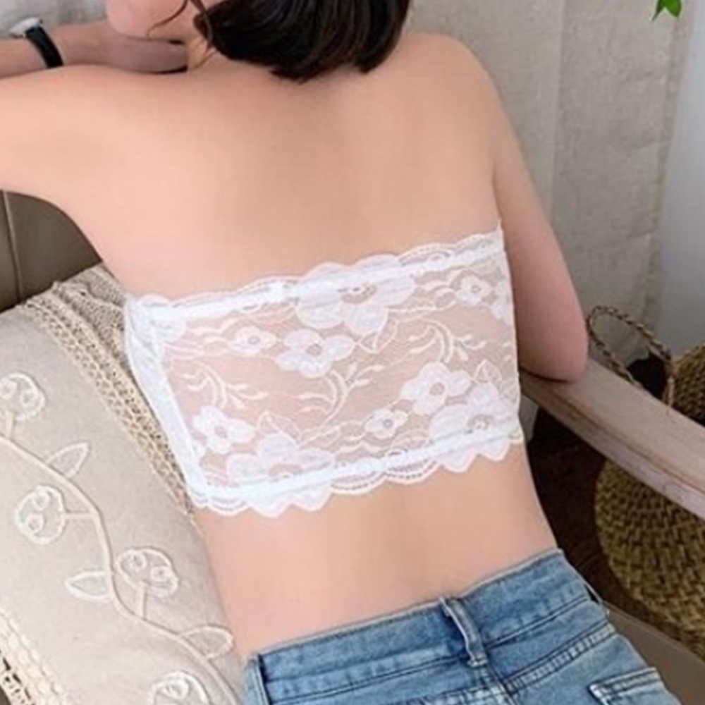 레이스 끈없는브라 노끈 오프숄더 새가슴 웨딩누브라 한복 투명브라끈 포함 - 상세 이미지 5