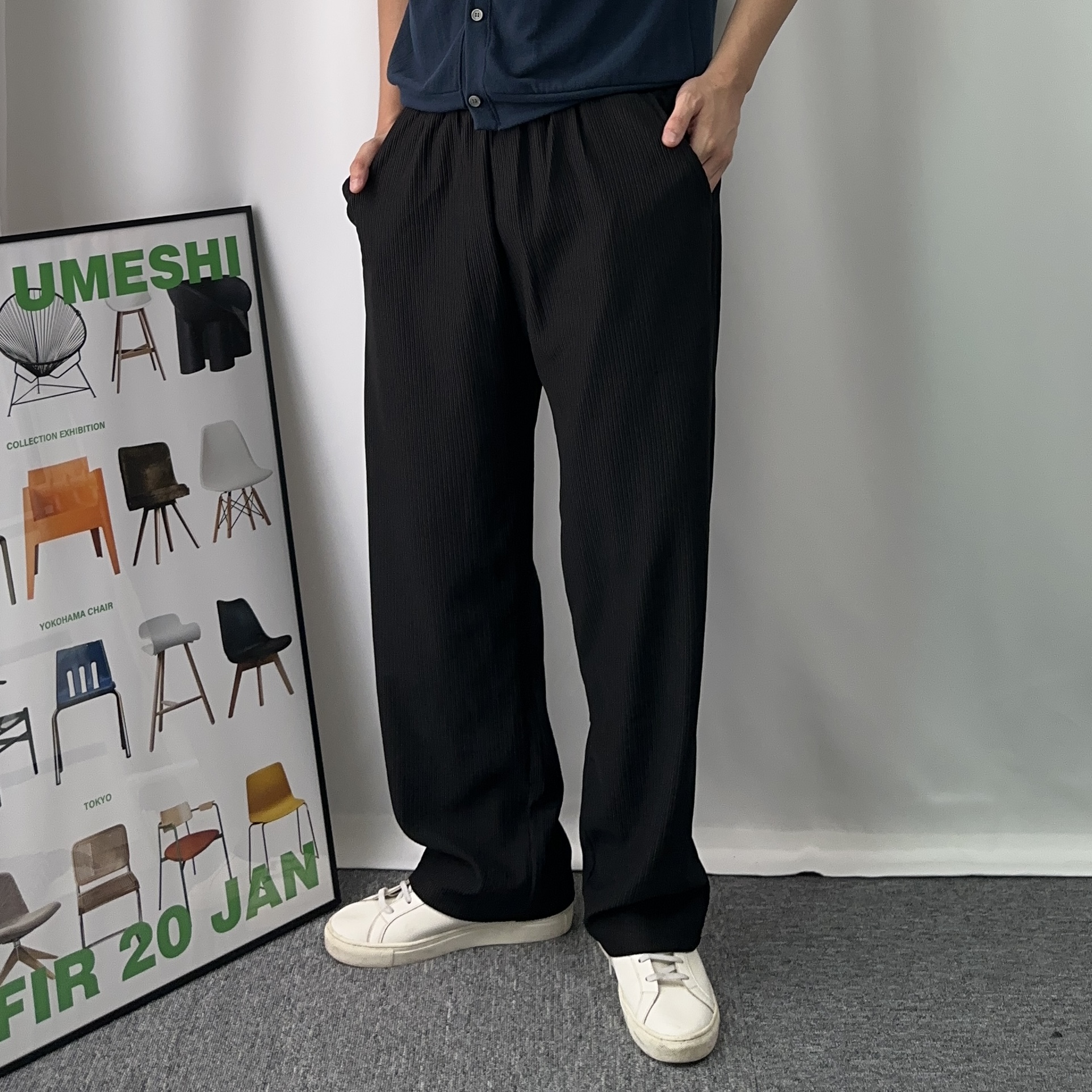 1+1 남자플리츠팬츠 구김없는바지 - 상세 이미지 5