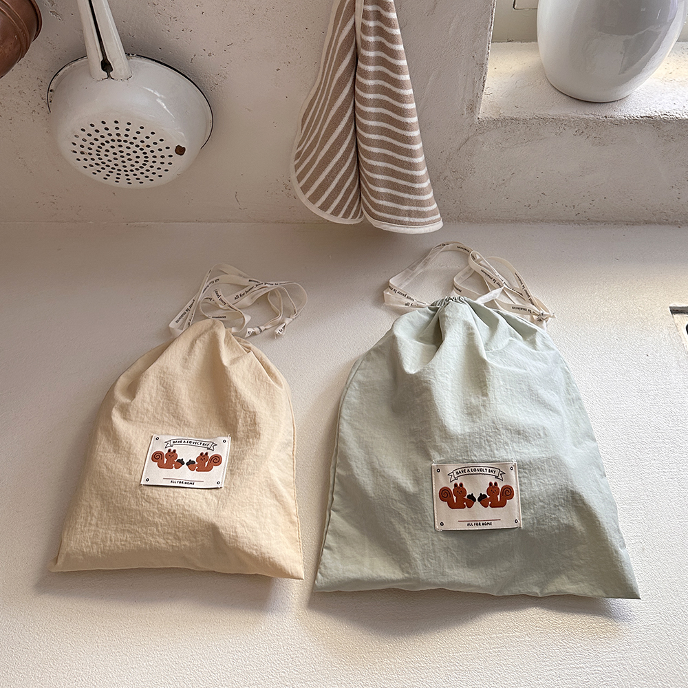 올포홈 소프트 다용도 파우치 스트링 방수 어린이집 여벌옷 준비물