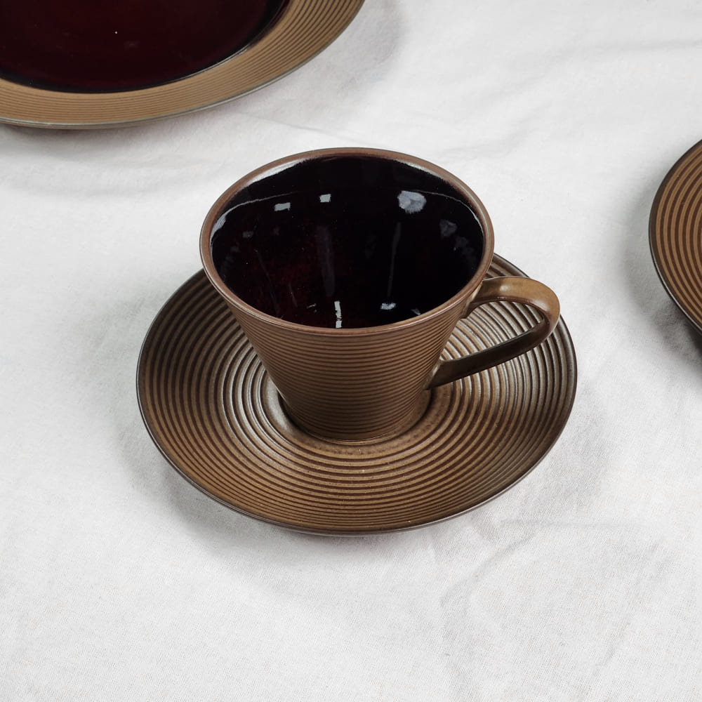 엘솜 예쁜 빈티지 세련된 일본 커피잔 컵앤소서 세트