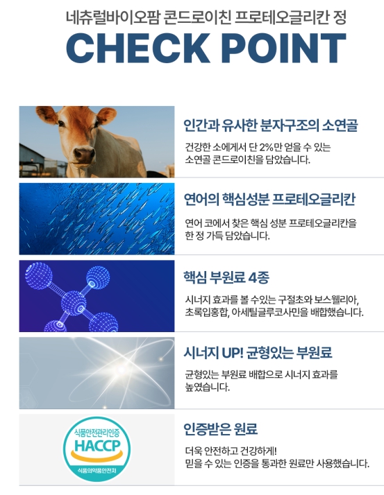 [5차완판 특별 기획전] 프로테오글리칸 콘드로이친 소연골 연어코연골 추출물 프리테오글리칸 - 상세 이미지 2