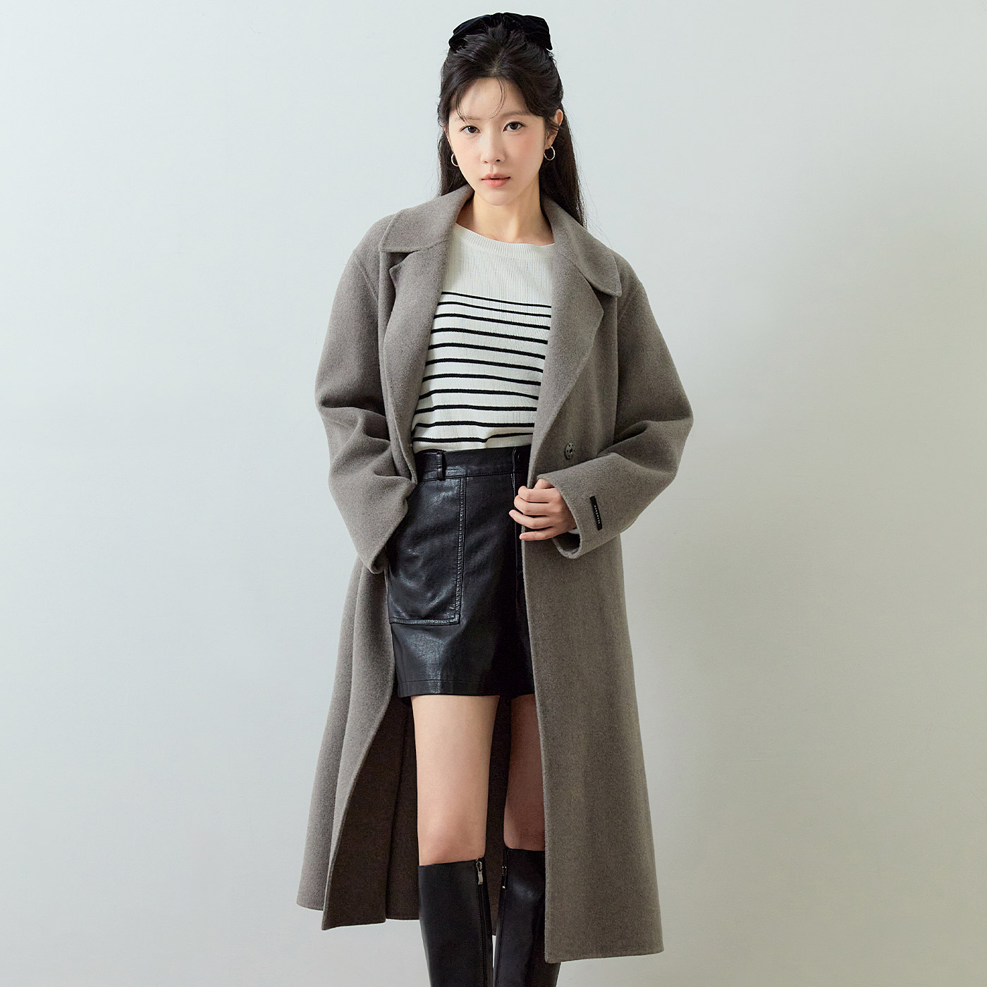 [N배송] 로엠 벨티드 코트 RMJHD4VR03 이미지 3