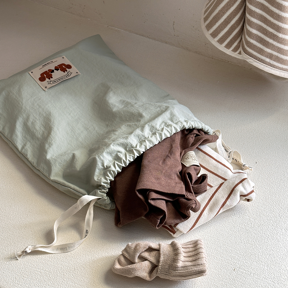 올포홈 소프트 다용도 파우치 스트링 방수 어린이집 여벌옷 준비물