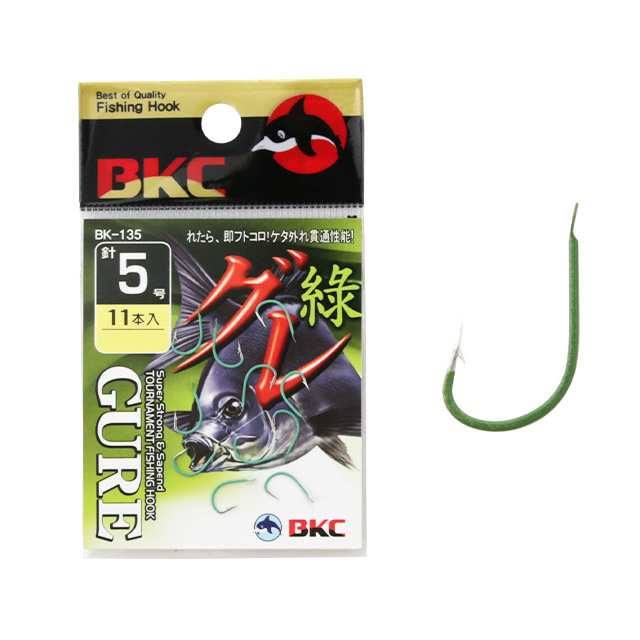 백경 벵에돔 녹바늘 구레 그린 훅 낚시 바늘 BK-135 - 상품 이미지
