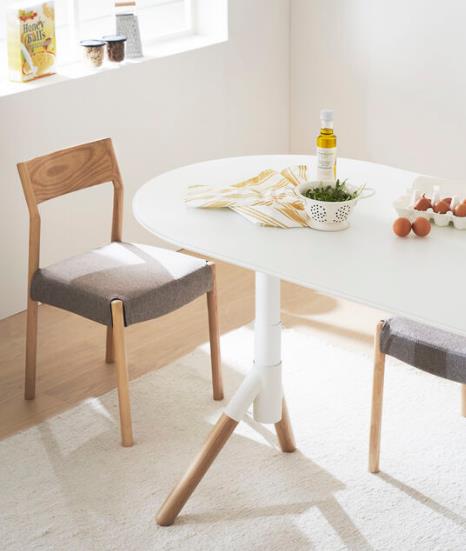 일룸 업모션 테이블 타원형 (강화 사틴유리) 1800mm, SSP(사틴화이트)