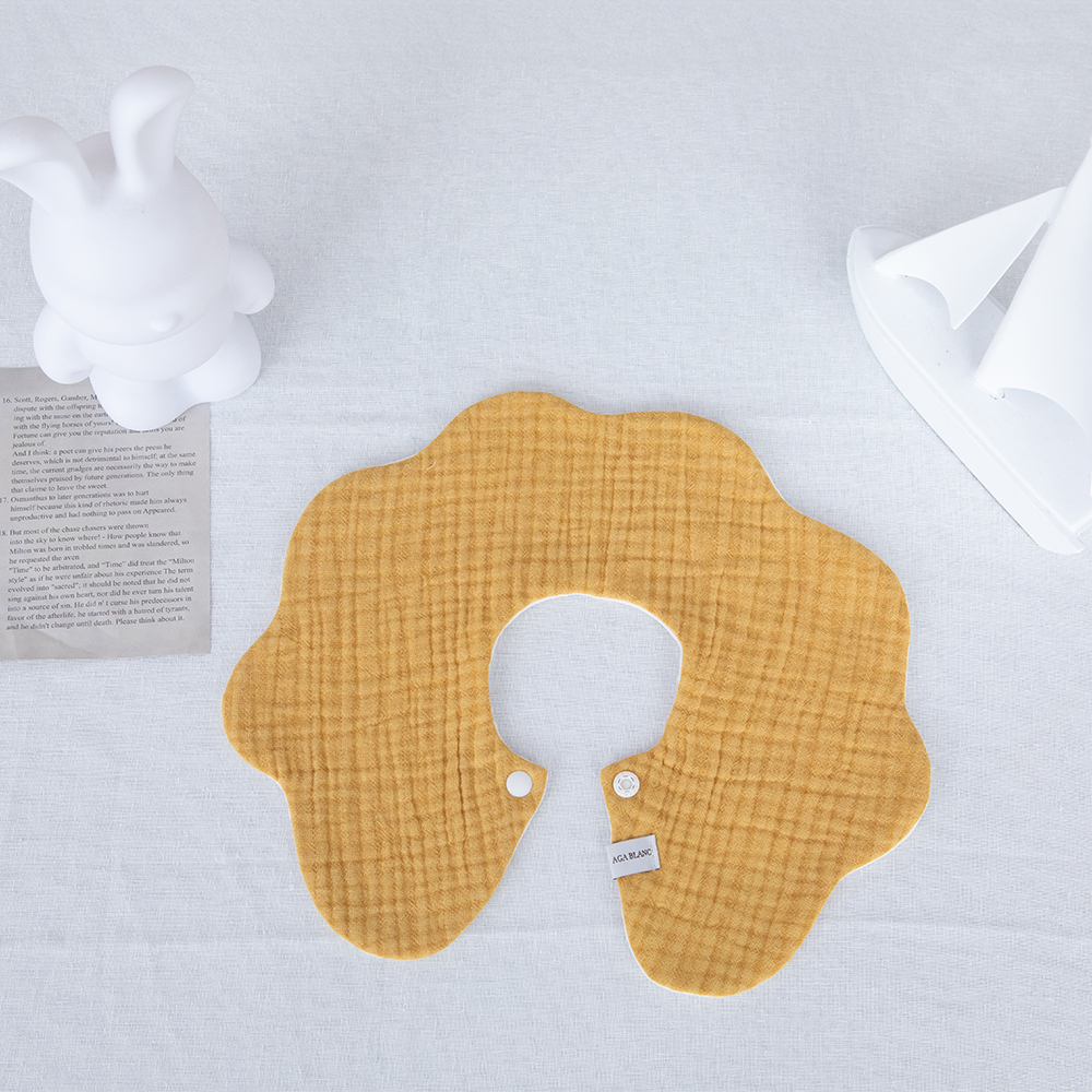 6중거즈 턱받이 양면 롤링 360도 신생아 아기 빕 침받이 순면