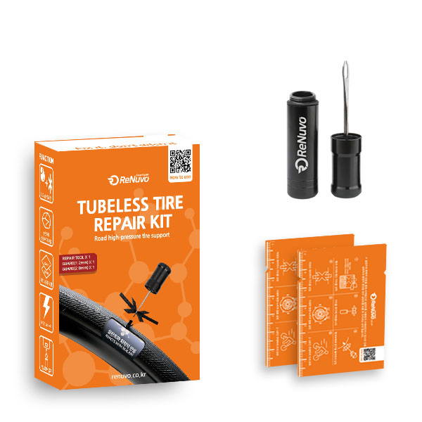 리뉴보 이지리페어 자전거 튜브리스 타이어 펑크 수리 키트 지렁이 튜블리스 (공구1개 가드2개) 다트툴